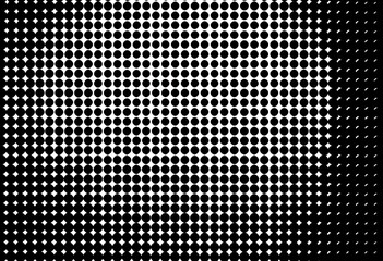 Close Halftone Dot Pattern Showing
