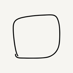 Obraz premium black line different shapes element design. vintage frame. coloring book . round organic blob curve bubble abstract shape frame. 
