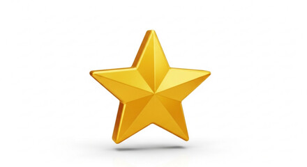 Obraz premium Golden star with a shiny surface for awards and recognition
