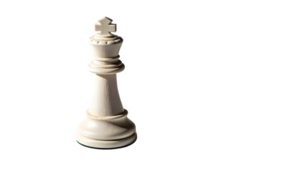 Strategic White King Chess Piece on Black: Board Game, Leadership, Challenge