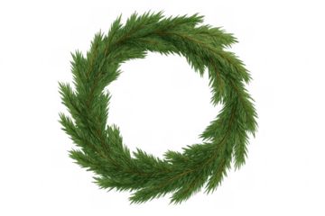 Christmas wreath made of green fir branches