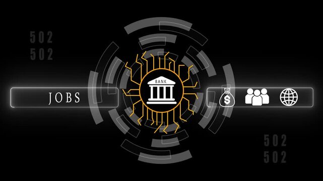 jobs opportunity concept and related to training, career 4k video animation digital technology 4k Animation video. - Powered by Adobe