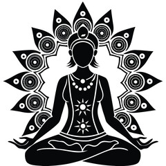 meditation pose silhouette with chakra symbols (1).eps
