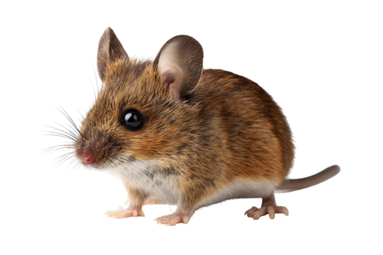 Close-up of a small, brown mouse