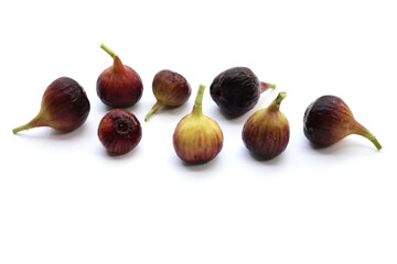 Fresh figs on white background.