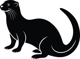 vector illustration of a black and white seal