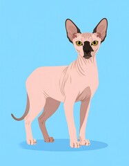 Pink cat with black markings