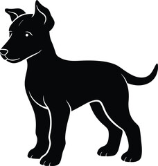 black dog vector