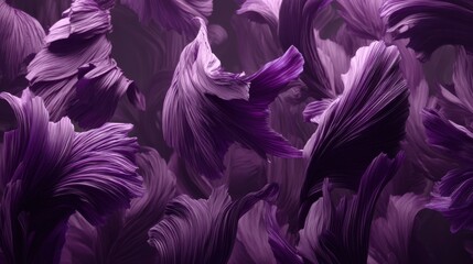 Dynamic flow of purple petals botanical scene abstract art textured environment close-up nature's elegance