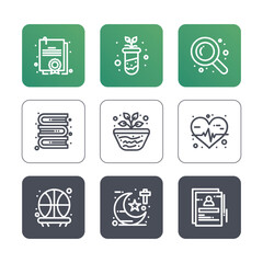 Education icon set collection. Linear icon collection. Editable stroke. Vector illustration. University icon. Back to school icon