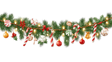 Glowing string lights isolated on white background realistic christmas garlands high resolution illumination festive decorative fairy bulbs cutout for design print and display
