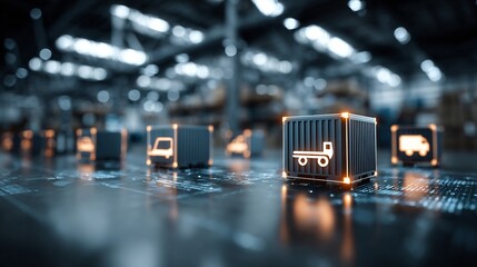 Modern Logistics Office with Digital Displays: Supply Chain Experts Optimizing Global Freight Movement and Inventory Management for Efficiency