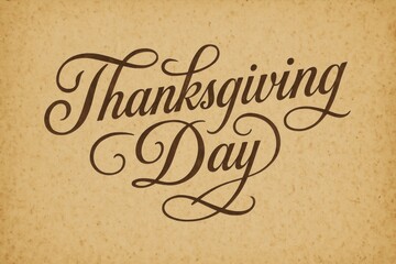 Elegant Thanksgiving Day typography.