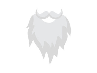 Santa Claus Realistic Beard and Mustache Illustration

