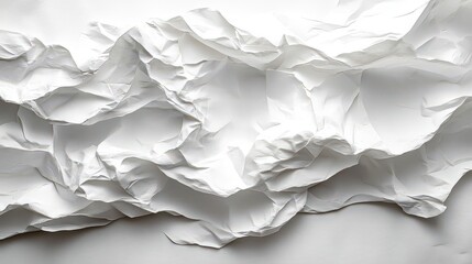 Obraz premium Abstract texture of crumpled white paper.