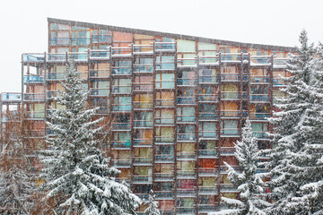 Les arcs 1800 sous la neige