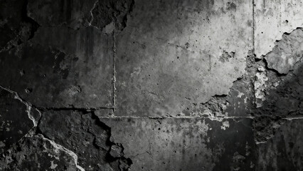 Cracked Concrete Wall Texture with Shadows