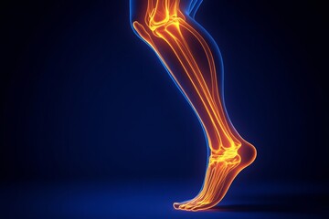 selective focus on massaging tired leg muscles