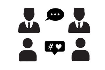 Business people icon set in vector style