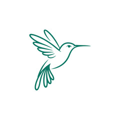 Fototapeta premium Hummingbird Logo Design – Nature, Freedom, and Elegant Bird Symbol Vector Icon