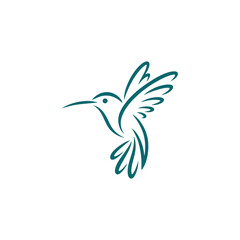 Obraz premium Hummingbird Logo Design – Nature, Freedom, and Elegant Bird Symbol Vector Icon