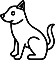 vector image of a dog