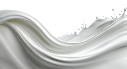 Milk splash, flowing white liquid