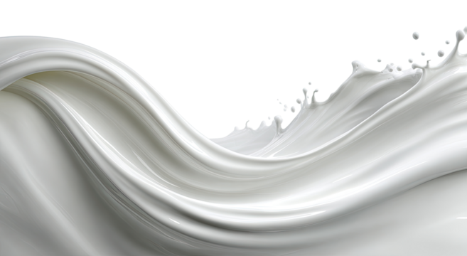 Milk splash, flowing white liquid