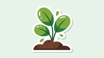 Vibrant green seedling emerging from rich soil, symbolizing growth and new beginnings.
