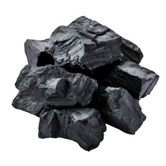 Pile of shungite isolated on transparent background