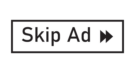 Obraz premium Skip ad button web icon isolated on the white background.
