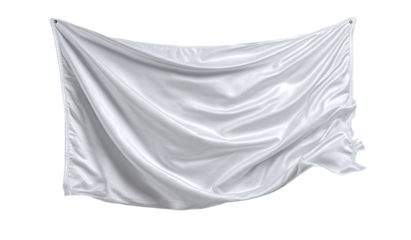 White fabric draped flag