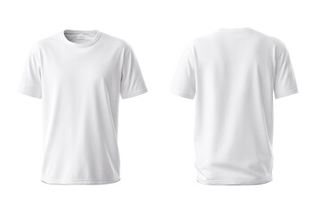 Front and back view of a plain white t-shirt (4)