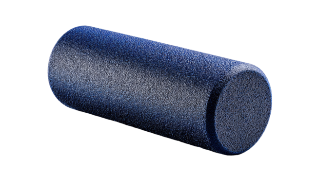 Dark-blue cylindrical foam roller