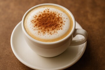 Fototapeta premium Cappuccino with cinnamon on top.