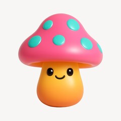 Fototapeta premium Cute whimsical mushroom illustration.