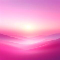 Pink sunset landscape
