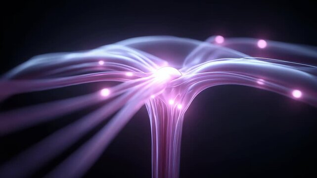 Data Fiber Optic Network Transmitting Information Technology Veins