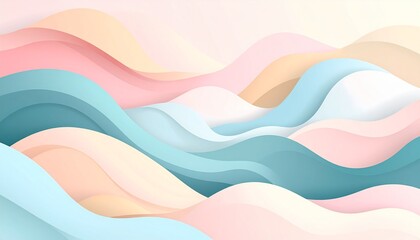 Flat Abstract Background Vector, Minimal Geometric Composition with Pastel Tones and Clean Aesthetic Layout for Posters and Branding