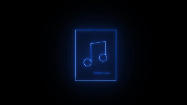 Song symbol horizontal all the video music note icon modern flat design.
