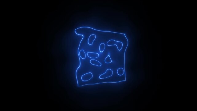 Original abstract wavy white frame horizontal background &ndash; modern blue minimal design .