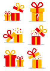 gift box birthday gift surprise set gift icons