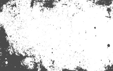 Old grunge black texture. Dark weathered overlay pattern sample on transparent background. Grunge border vector background. Abstract overlay. Dirty and damaged backdrop. 