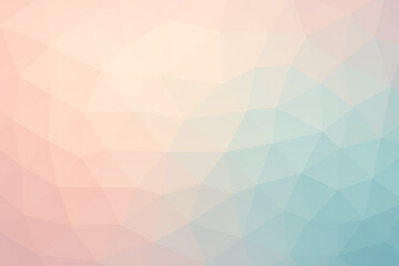 Fototapeta premium Geometric background created with a low poly triangular pattern in a soft pastel color gradient. 