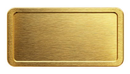 Gold metallic rectangular plate (1)
