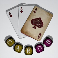 Playing cards and dice