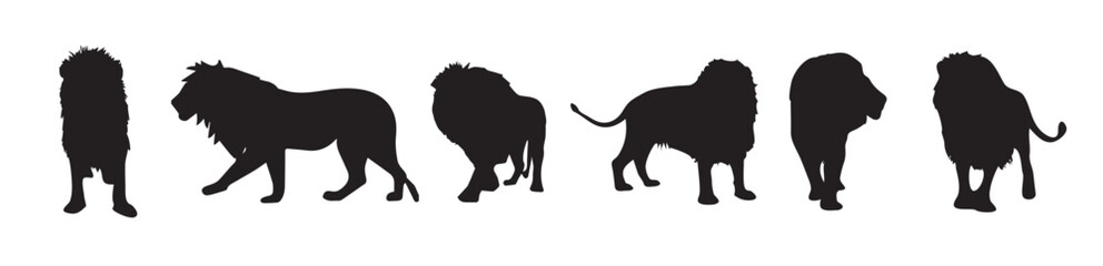  lion silhouette vector 