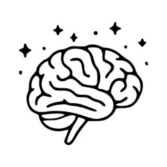 mental health and idea spark doodle