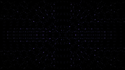Dark Abstract Background with Tiny Purple Dots Expanding into Infinity with Deep Space Lighting