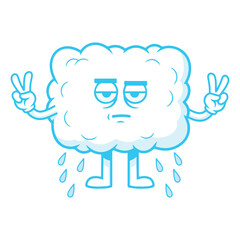 funny cartoon character cloud